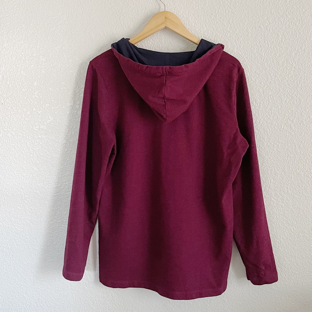 LL BEAN || Soft Cotton Rugby, Hoodie Pullover - Picture 5 of 9
